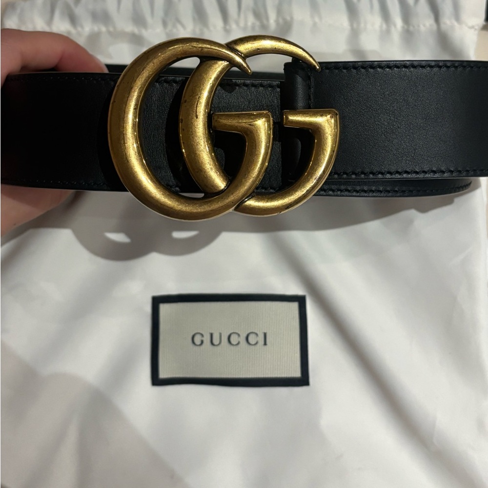 Gucci Double G Leather Belt - Picture 4 of 6